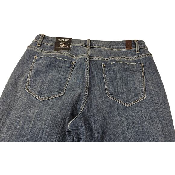 NWT Simply vera wang size 12 ankle cropped jeans stretch career casual NEW - Picture 4 of 9